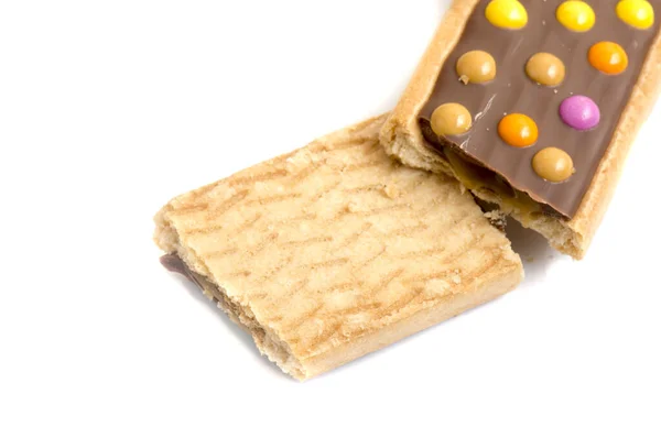 Shortbread Biscuits White Background — Stock Photo, Image