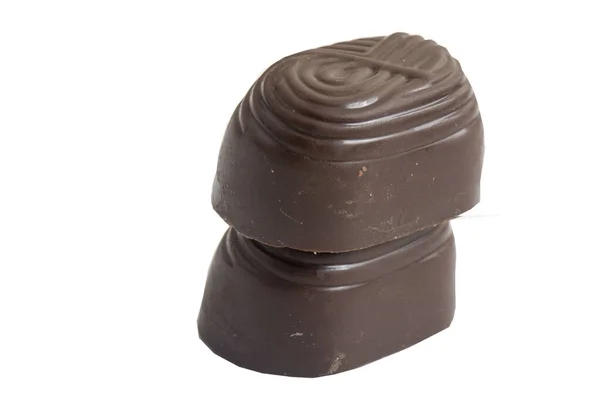 Vafle Čokoládová Tyčinka Izolované Bílém Pozadí Vafle Glazuře — Stock fotografie