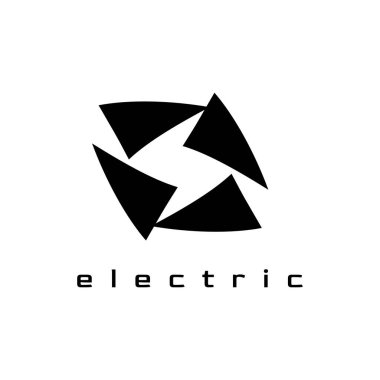 Elektrik Şimşek Harfi Z Negatif Boşluk