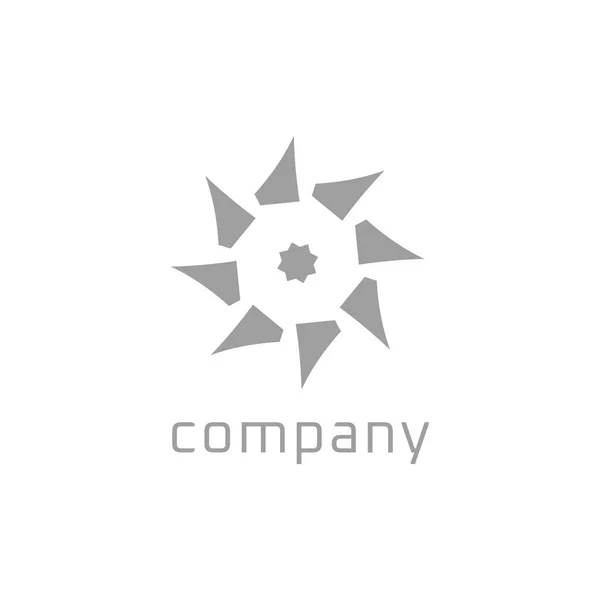 Desain Logo Abstrak Bulat Tech Mandala - Stok Vektor