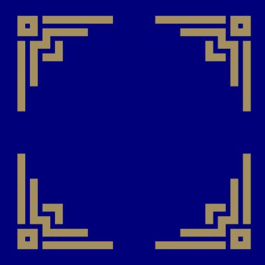 Altın rengi olan Çin tarzı sınır vektörü