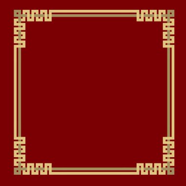 Altın rengi olan Çin tarzı sınır vektörü