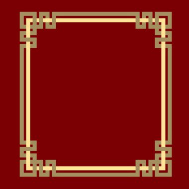 Altın rengi olan Çin tarzı sınır vektörü