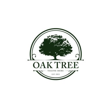 Oaktree logo şablon vektörü