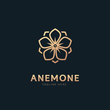 Monolin konseptli güzellik logosu, çizgi sanat vektörü logosu tapınağı.