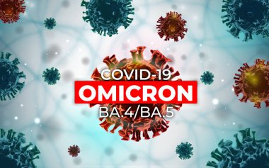Omicron virüsünü kırmak, yeni mutasyona uğramış virüs Omicron BA.4 'ün salgını Covid-19 pandemic.3D' nin alt varyantı