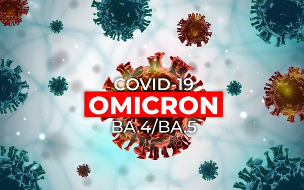 Omicron virüsünü kırmak, yeni mutasyona uğramış virüs Omicron BA.4 'ün salgını Covid-19 pandemic.3D' nin alt varyantı