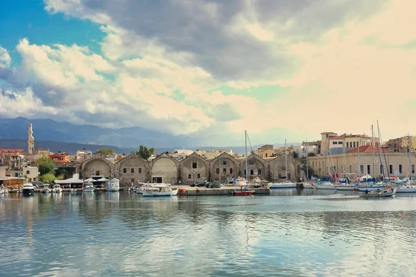 Boten Bij Haven Heraklion Kreta — Stockfoto