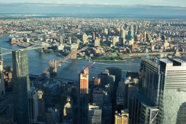 Aşağı Manhattan ve Brooklyn 'de yüksek açı