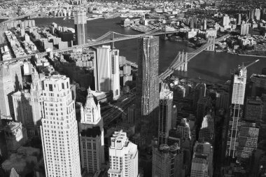 New York 2. Doğu Nehri 'nin nostaljik manzarası