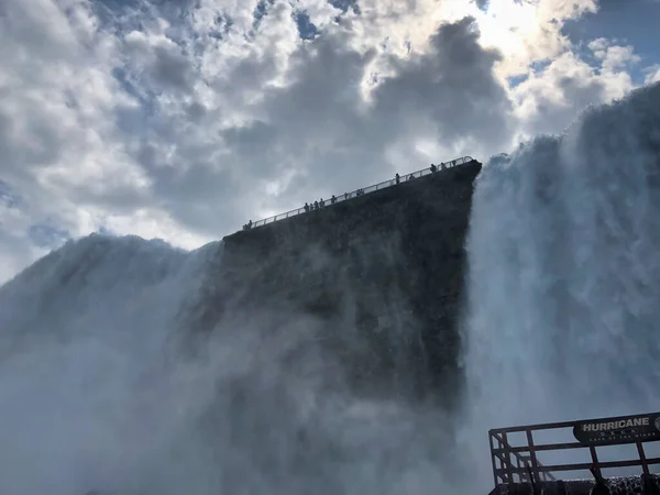 Ponto Vista Entre Rio Niagara Cai — Fotografia de Stock