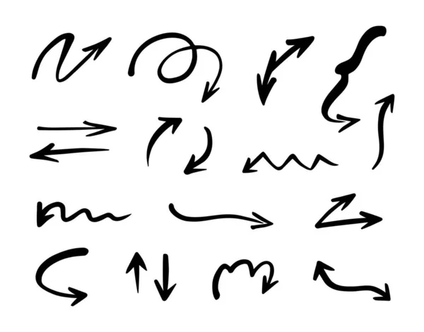 手绘箭头的矢量集 表述要点 — 图库矢量图片