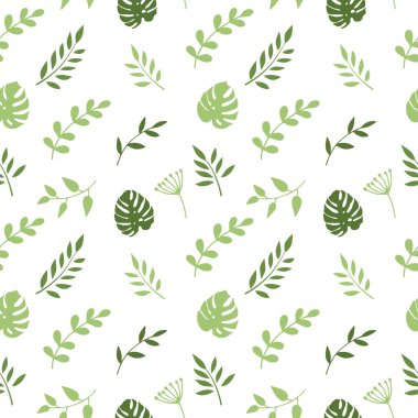 Yeşil canavar yapraklarının kusursuz dokusu, yeşillik deseni, doğal soyut arkaplan.