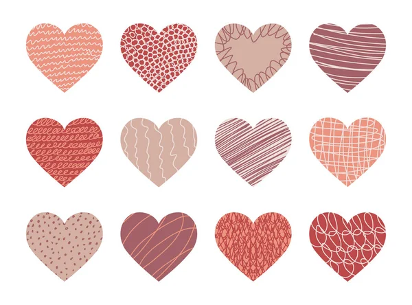 Διάνυσμα Σύνολο Αφηρημένων Υπόβαθρο Σχήμα Καρδιάς Σύγχρονη Μοντέρνα Εικονογράφηση Ημέρα — Διανυσματικό Αρχείο