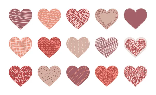 Διάνυσμα Σύνολο Αφηρημένων Υπόβαθρο Σχήμα Καρδιάς Σύγχρονη Μοντέρνα Εικονογράφηση Ημέρα — Διανυσματικό Αρχείο