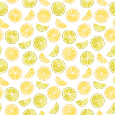 Limon dilimleri, portakallar, limonlar. Soyut arkaplan, duvar kağıdı. Doğal organik gıda çizimi, sulu meyveler.