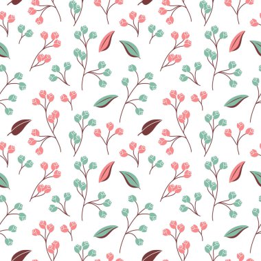 Kusursuz desen, çiçek arkaplanı, çiçek deseni, botanik kompozisyonu, duvar kağıdı.