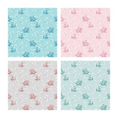 Kusursuz desen, çiçek arkaplanı, çiçek deseni, botanik kompozisyonu, duvar kağıdı.