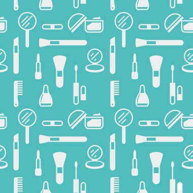 Kozmetik simgelerinin kusursuz dokusu, desen, soyut arkaplan, duvar kağıdı 