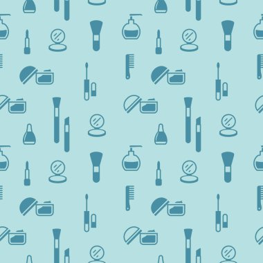 Kozmetik simgelerinin kusursuz dokusu, desen, soyut arkaplan, duvar kağıdı 