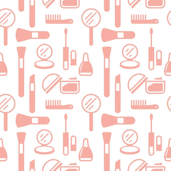 Kozmetik simgelerinin kusursuz dokusu, desen, soyut arkaplan, duvar kağıdı