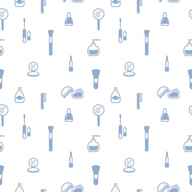 Kozmetik simgelerinin kusursuz dokusu, desen, soyut arkaplan, duvar kağıdı 