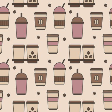 Kahve fincanlarından pürüzsüz doku, desen, soyut arkaplan, duvar kağıdı.