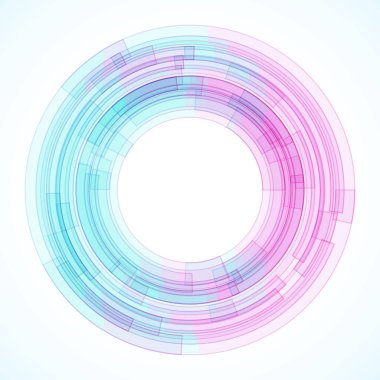 Dairelerden geometrik çerçeve, vektör soyut arkaplan, duvar kağıdı