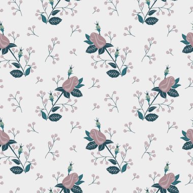 Çiçek arkaplanlı kusursuz doku, çiçeklerin klasik deseni, duvar kağıdı.