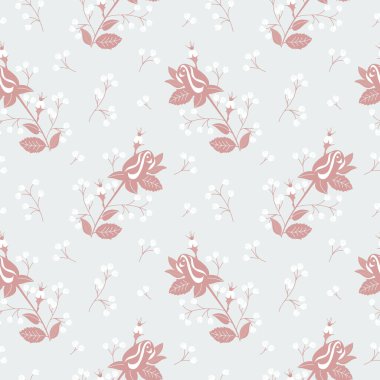 Çiçek arkaplanlı kusursuz doku, çiçeklerin klasik deseni, duvar kağıdı.