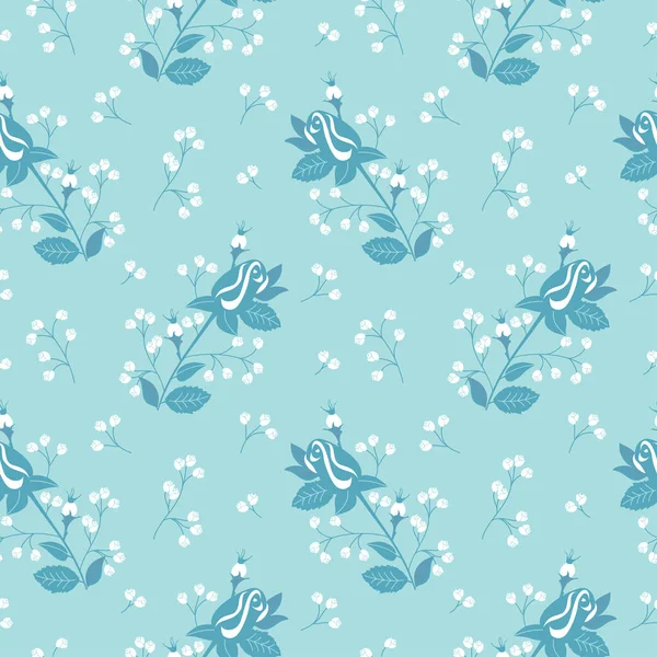 Nahtlose Textur Mit Floralem Hintergrund Vintage Muster Aus Blumen Tapete — Stockvektor