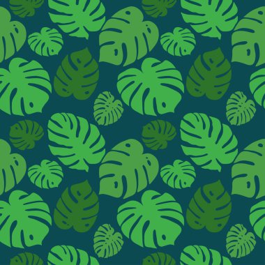 Yapraklardan, şablondan, geometrik dikişsiz dokudan soyut arkaplan