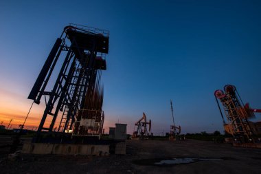 The pumps are working after dusk