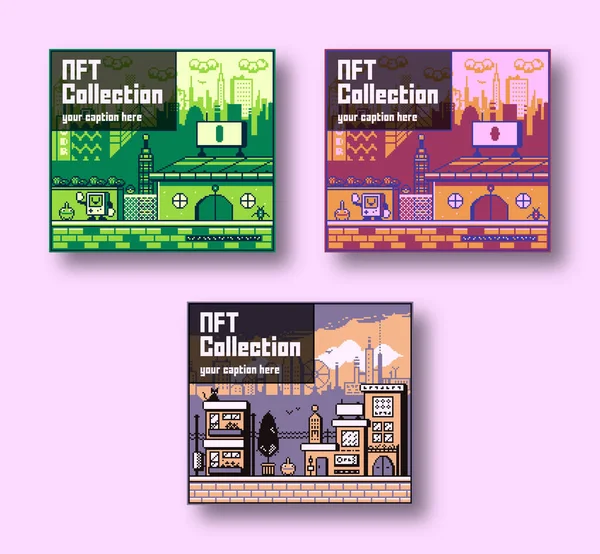 SNS için Pixelart Retro 90 Şablonu