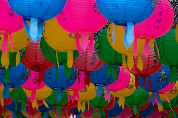 Buddha's Birthday Festival with Colorful Traditional Lanterns in Seoul, South Korea