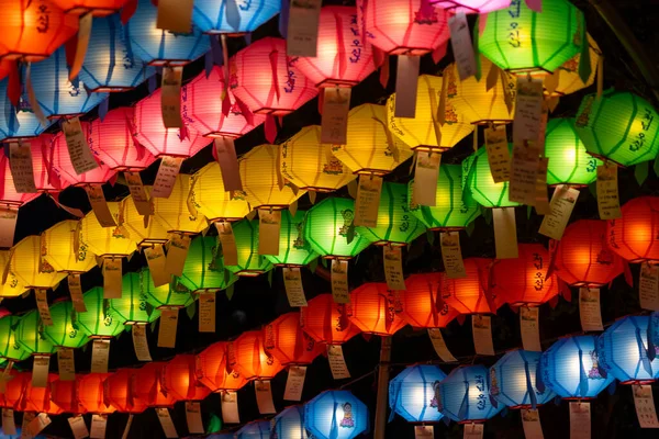 Buddha's Birthday Festival with Colorful Traditional Lanterns in Seoul, South Korea