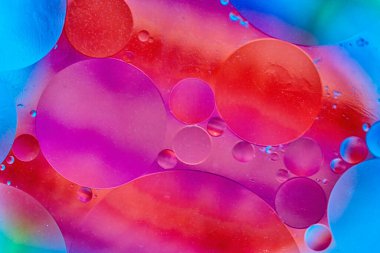 Suda yağ damlacıkları soyut resim