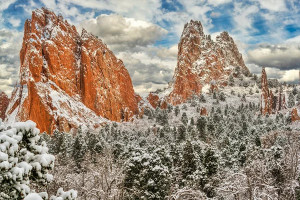 Schnee Garten Der Götter Der Nähe Von Colorado Springs Und — Stockfoto