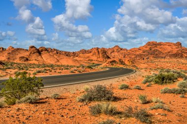 Las Vegas yakınlarındaki Ateş Vadisi Eyalet Parkı 'ndan görüntü 4 / 14 / 2018