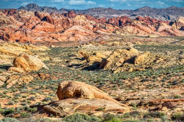 Las Vegas yakınlarındaki Ateş Vadisi Eyalet Parkı 'ndan görüntü 4 / 14 / 2018