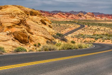 Las Vegas yakınlarındaki Ateş Vadisi Eyalet Parkı 'ndan görüntü 4 / 14 / 2018