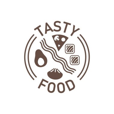 Yemek logosu. Logo Aşçılık Okulu, logo restoranı..