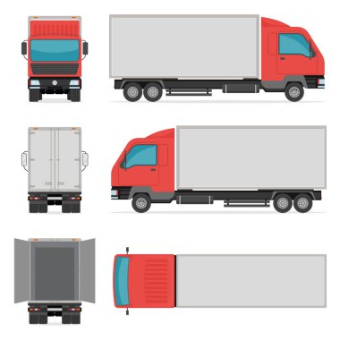 Delivery truck. Truck template for car branding and advertising. clipart