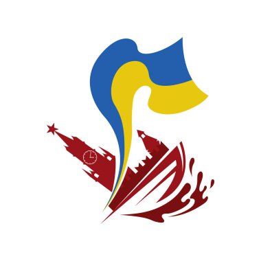 Rus gemisi kırıldı ve Ukrayna bayrağı dalgalanmaya başladı. Rus savaş gemisi.