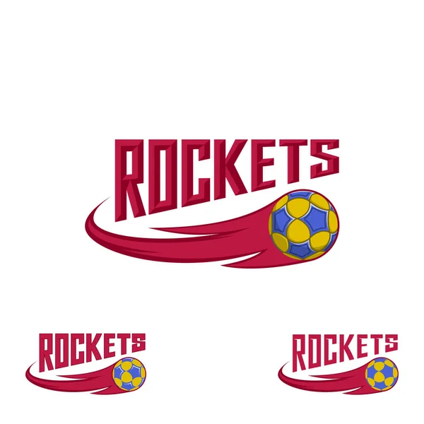 Korfball Logo Rockets. Logo korfball team or tournament. — стоковый вектор