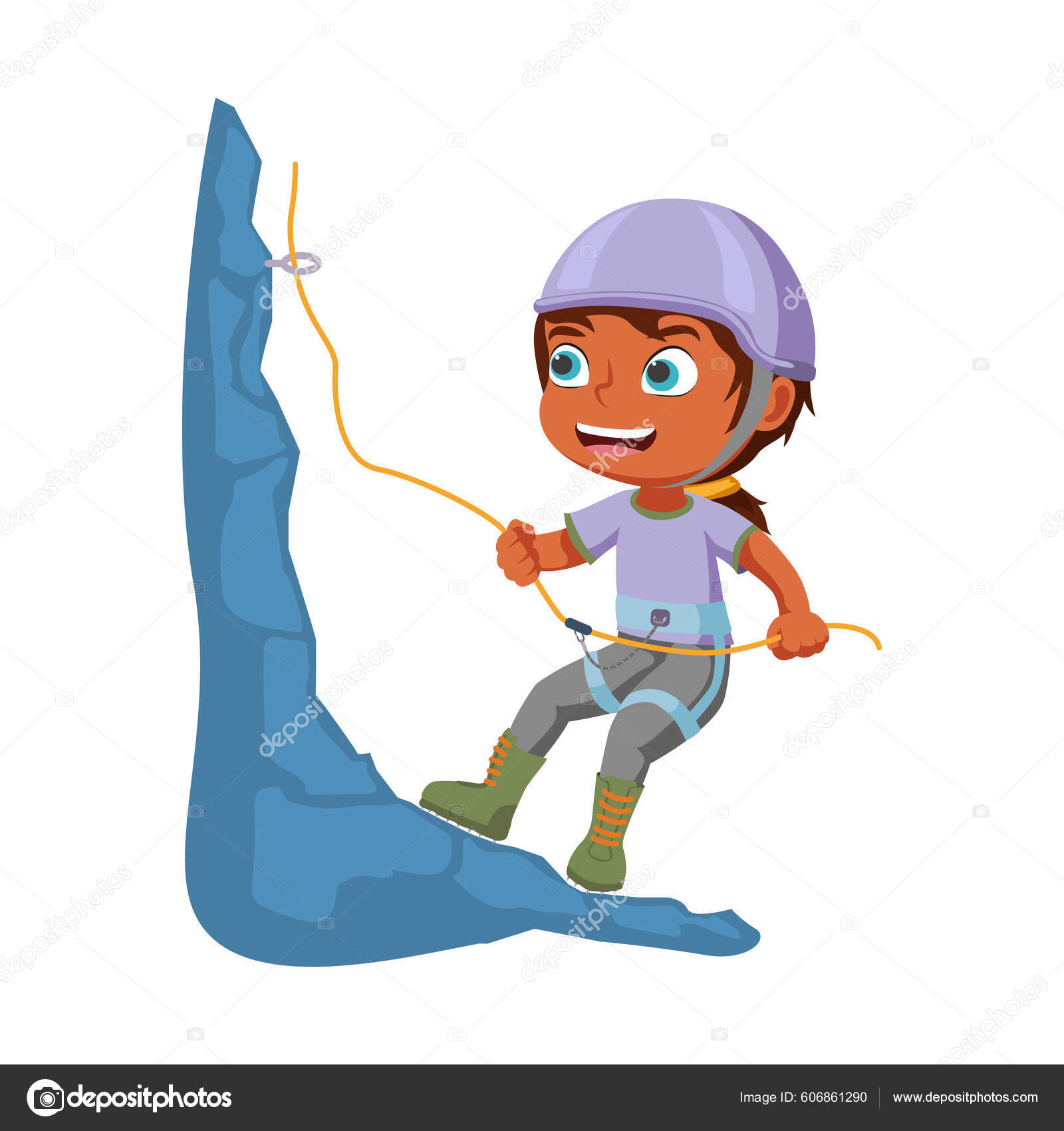 Girl Climbing Clipart