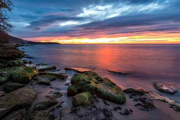 Exciting Long Exposure Sunrise Sea — Stock Photo, Image