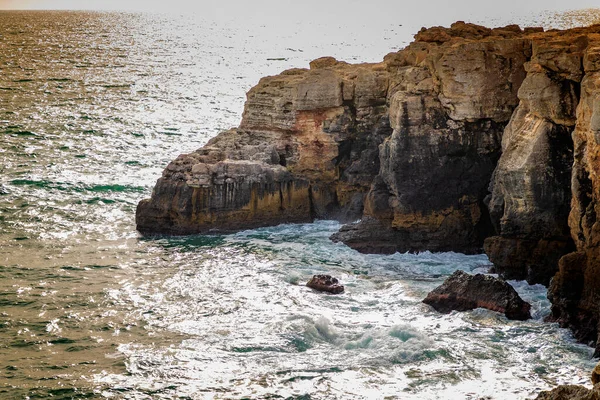 Schilderachtige Rauwe Natuur Landschap Naar Kliffen Van Zwarte Zee Bulgarije — Stockfoto