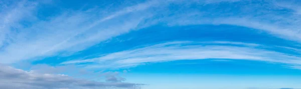 Panoramic View Blue Sky Amazing Clouds — Stock Photo, Image