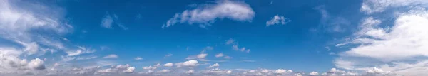 Background Banner View Blue Sky Fluffy Clouds — Stock Photo, Image